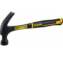Молоток-гвоздодёр столярный цельнометаллический 560 г Strike Professional STAYER 2025-560