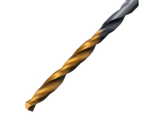 Сверло спиральное по металлу 2 x 49 мм, Р6М5, Golden Tip , 2шт. Denzel (718223)