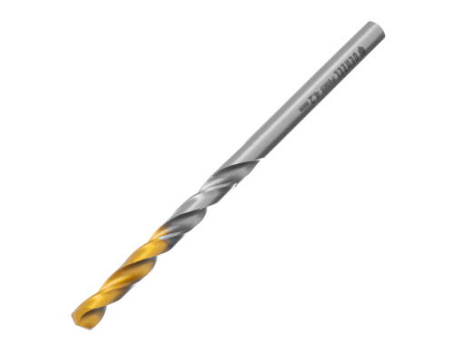 Сверло спиральное по металлу 4,2 x 75 мм, Р6М5, Golden Tip Denzel (718230)