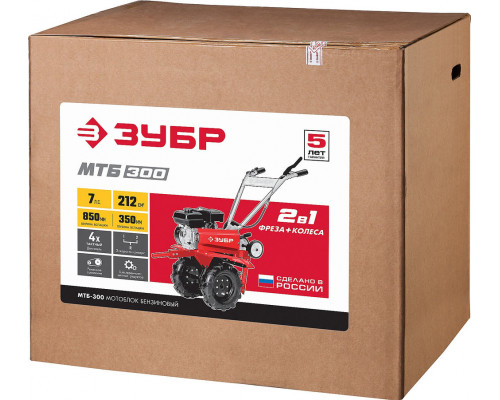 Мотоблок 7 л.с. ЗУБР МТБ-300