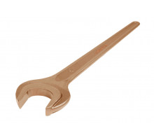 Ключ гаечный рожковый односторонний 65 мм длинная ручка омеднение HORTZ