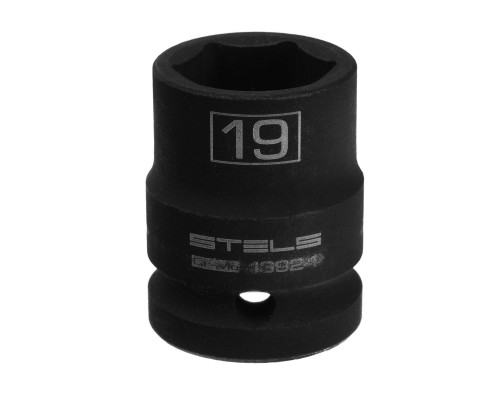Головка ударная шестигранная, 19 мм, 1/2, CrMo Stels