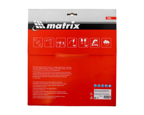 Пильный диск по дереву, 250 х 32 мм, 24 зуба Matrix Professional (73265)