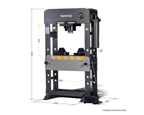 Пресс пневмогидравлический профессиональный, 100 т RUNTEC RT-SP100A