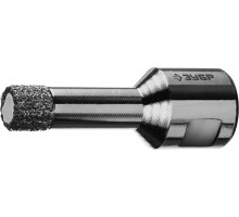 Коронка алмазная вакуумная АВК, d 12 мм, М14, 15 мм кромка ЗУБР Профессионал 29865-12-M14