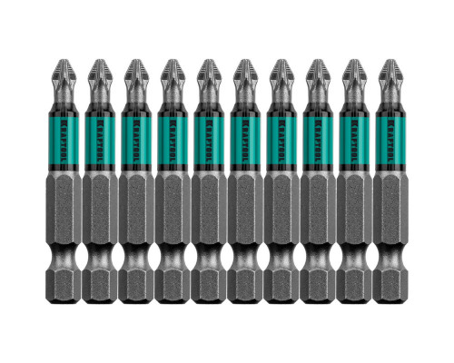 Биты Optimum PZ2, 50 мм, 10 шт KRAFTOOL 26124-2-50-10