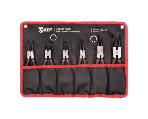 Набор съемников стопорных колец НКС-06 серия МАСТЕР (КВТ)
