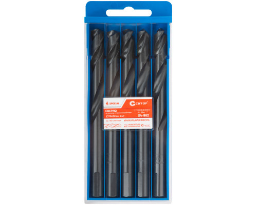 Сверло по металлу Cutop Special, HSS-G, 12 х 151/90 мм (5 шт) (54-962)