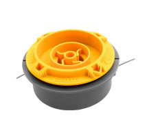 Катушка триммерная полуавтомат, быстрая заправка, шестигранник HEX х 15/6, болт 5/16 левый, М8 левый Denzel (96364)