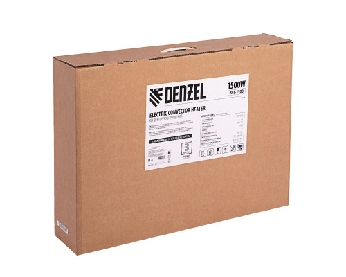 Конвектор электрический XCE-1500, 230 В, 1500 Вт, X-образный нагреватель Denzel (98116)