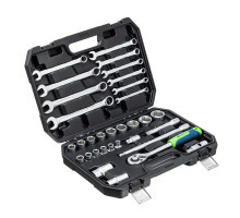 Набор инструментов, 1/2, пластиковый кейс, 32 предмета// Сибртех