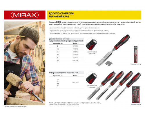 Стамеска-долото 8 мм MIRAX 1810-08