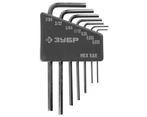 Набор ключей имбусовых мини 7 шт ЗУБР 27475-H7