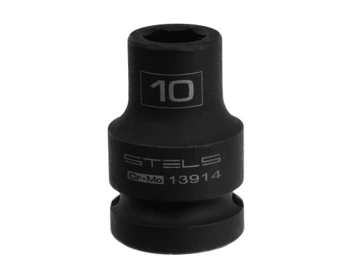 Головка ударная шестигранная, 10 мм, 1/2, CrMo Stels