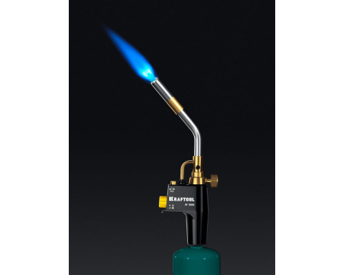 Газовая горелка Blue Fire KF-9000, с пьезоподжигом на баллон, турбо нагрев + 30%, 2000°C KRAFTOOL 55510