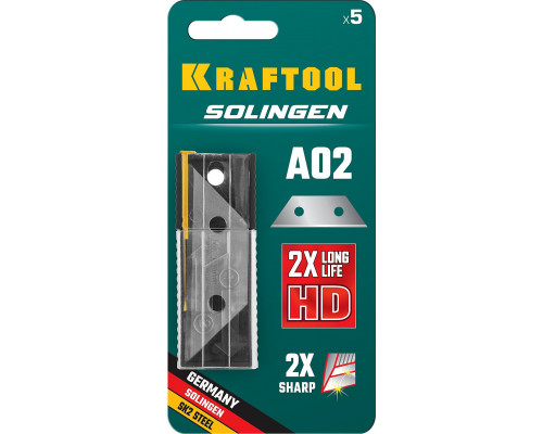 KRAFTOOL Solingen-А02, 5 шт, трапециевидные лезвия (09627-S5_z02)