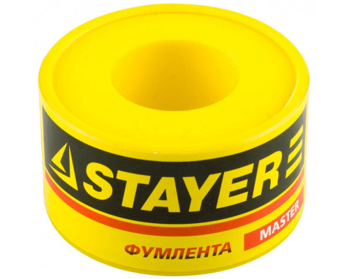 ФУМ лента 0,075 мм х 25 мм х 10 м, плотность 0,40 г/см3 STAYER 12360-25-040