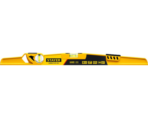 Уровень литой HARD, 600 мм, с зеркальным глазком STAYER Professional 3483-060