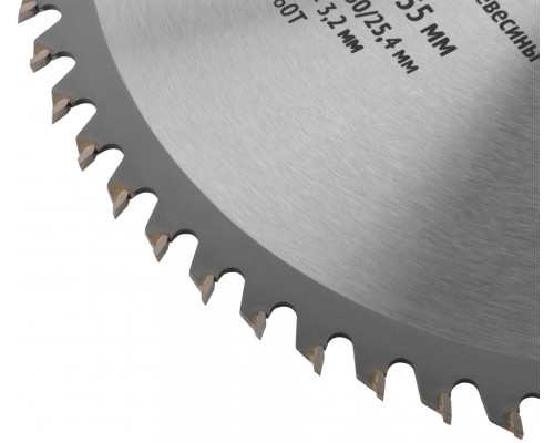 Диск пильный для циркулярных пил по дереву 255 х 30/25,4 х 60T (37760)