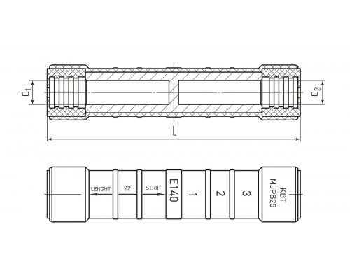 Гильза изолированная герметичная ГИА (MJPB) 10-16 (КВТ) (103159)