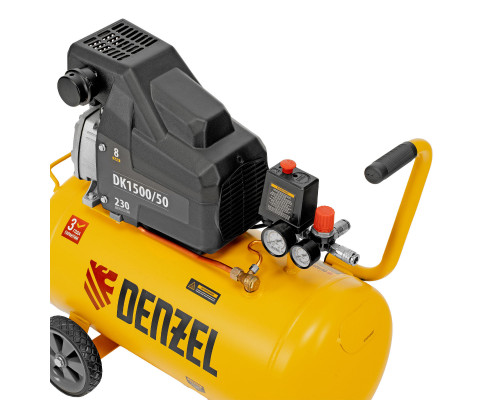 Компрессор воздушный DK1500/50, Х-PRO 1.5 кВт, 230 л/мин, 50 л Denzel (58064)