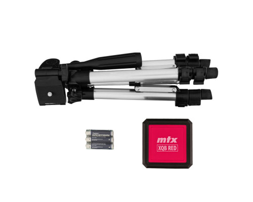 Лазерный уровень XQB RED Pro SET, 10 м, красный луч, батарейки, штатив MTX (350185)