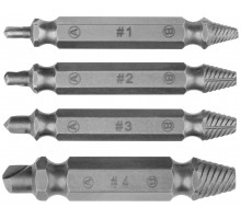 Набор экстракторов двусторонних Профи, сталь S2, 4 шт. (36452)