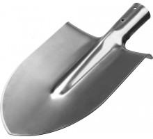 Штыковая лопата 380 х 208 мм полотно 2 мм нержавеющая сталь закалено без черенка тип ЛКО ЗУБР Мастер-НС 39440