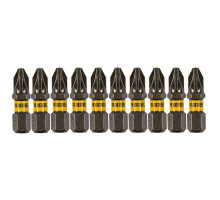 Бита PZ2х25, сталь S2, шестигранный профиль, 10 шт. Е 6,3 Denzel (11654)