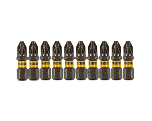Бита PZ2х25, сталь S2, шестигранный профиль, 10 шт. Е 6,3 Denzel (11654)