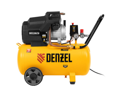 Компрессор воздушный DKV2200/50, Х-PRO 2.2 кВт, 400 л/мин, 50 л Denzel (58083)