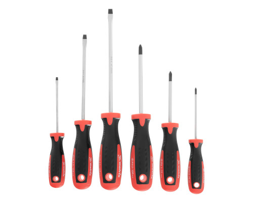 Набор отверток, сталь S2, двухкомпонентные рукоятки, 6 шт Matrix Professional
