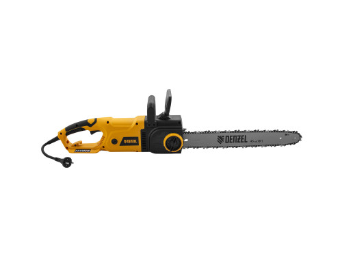Пила цепная электрическая EDS-2200, 2.2 кВт,продольная, шина 45 см, шаг 3/8, паз 1.3 мм, 62 звена Denzel (95619)