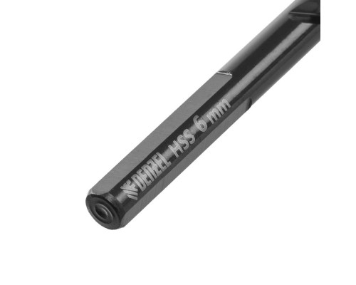 Сверло по металлу, 6 мм, HSS-Tin, Golden Tip, 10 шт. Denzel (717215)