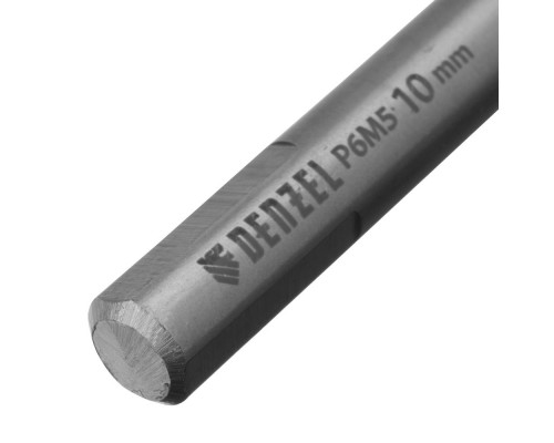 Сверло спиральное по металлу 10 x 133 мм, Р6М5, Golden Tip Denzel (718242)