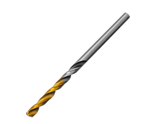 Сверло спиральное по металлу 3,2 x 65мм, Р6М5, Golden Tip, многогранная заточка, 2шт. Denzel (718269)