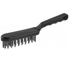 Щетка проволочная 4 ряда стальная пластмассовая рукоятка ЗУБР 35011-4