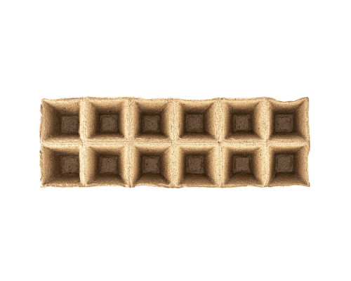 Кассета для рассады, 310 х 100 х 50 мм, 12 ячеек, торфяная, 3 шт, (64368)