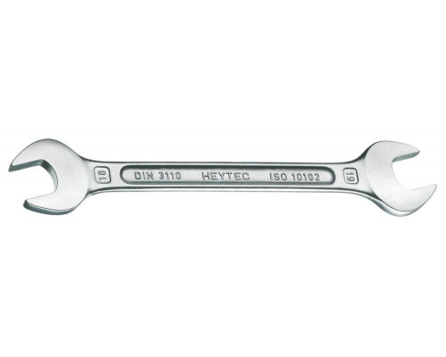 Ключ гаечный рожковый двусторонний 30x32 мм, Cr-V, хром, DIN 3110, HEYCO HE-50800303280