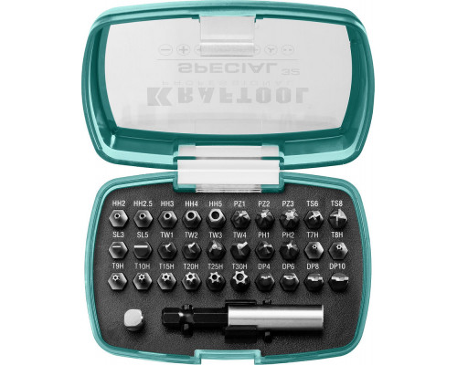 Набор специальных бит Special-32, с адаптером, 32 шт KRAFTOOL 2610-H32