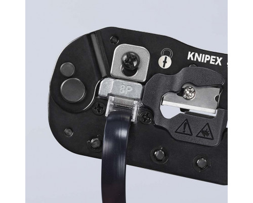 Пресс-клещи для штекеров RJ 45 3-в-1, кол-во гнёзд: 1, 8-пин 8P8C, резка и зачистка кабеля, 190 мм (KN-975113)