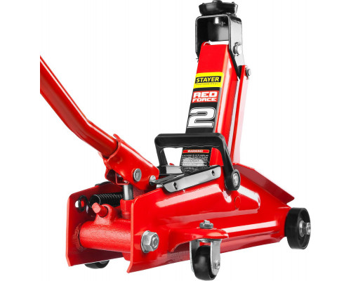 Домкрат подкатной в кейсе 2 т, 130 - 350 мм для легковых а/м R-28 RED FORCE Professional STAYER 43153-2-K