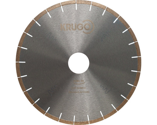 Диск алмазный сегментный по мрамору, бесшумный 350 x 40/42 x 3,2 x 60 x 10mm KRUGO (BSM14B)
