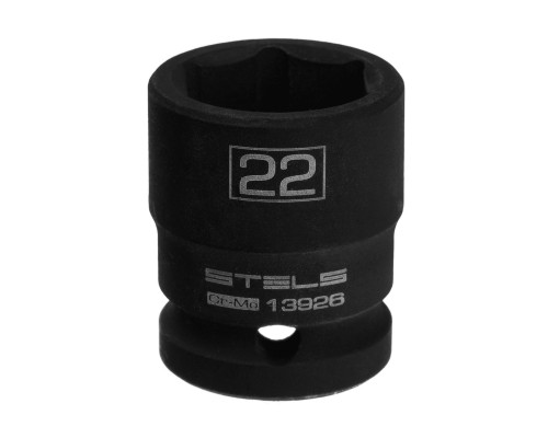 Головка ударная шестигранная, 22 мм, 1/2, CrMo Stels