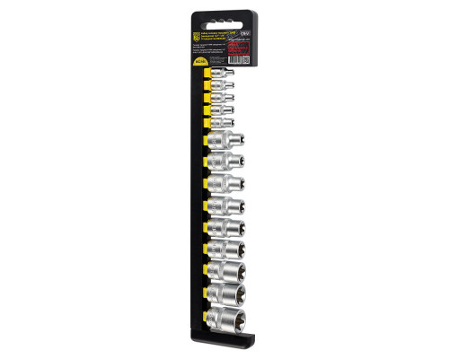 НАБОР ГОЛОВОК ТОРЦЕВЫХ TORX (ЗВЕЗДОЧКА) 1/2”-1/4” 14 ПРЕДМЕТОВ