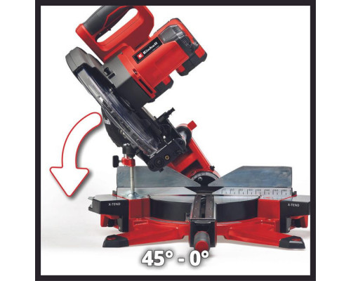 Пила торцовочная акк.Einhell PXC TE-SM 36/10 L Li 2x18В,254х30мм,пропил 340х85мм,лазер,без АКК и ЗУ (4300885)