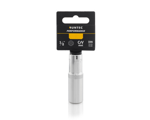 RUNTEC RT-H38S15L Головка торцевая глубокая RUNTEC CrV, 6PT, 3/8