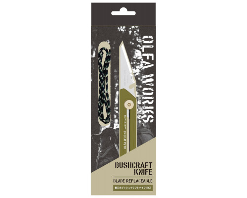 Многоцелевой нож со сменным лезвием WORKS BK1 BUSHCRAFT KNIFE OLFA OW-BK1-OD