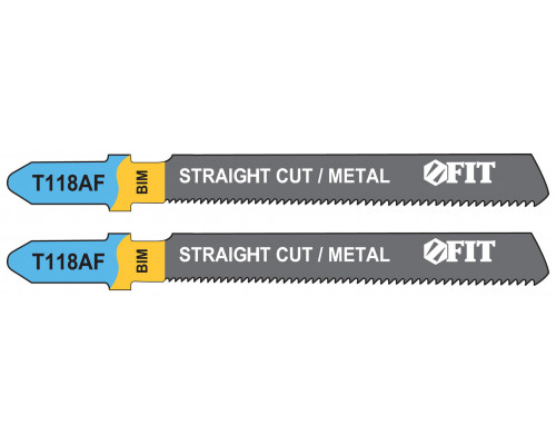 Полотна по металлу, Bimetal, фрезерованные, волнистые зубья, 76/51/1,2 мм (T118AF), 2 шт. (40971)