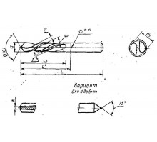 Сверло d 9,3 ц/х Р6М5 левое